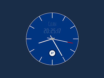 Clean O'Clock blue clean clock red watch
