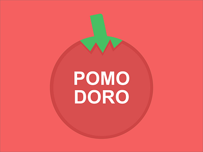 pomodoro branding clean illustration logo logo design pomodoro red ui vector