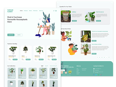 Farhani Florist Houseplant Online shop design houseplant onlineshop ui ux vector website design
