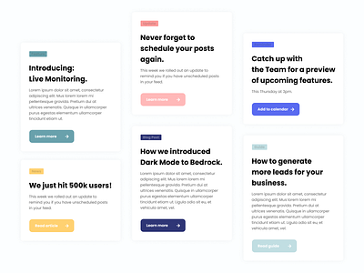 Bedrock Social Dashboard Modules by Matthew Lawson on Dribbble