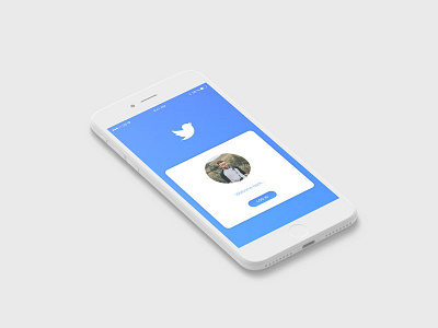 Twitter Flat UI Log In design flat design gradient invite ios iphone iphone x mock up twitter ui ux