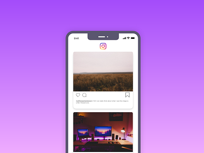 iPhone X Instagram Mock