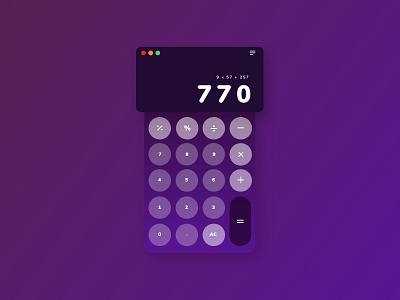 DailyUI #004 - Calculator