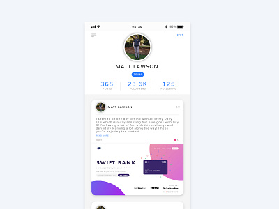 DailyUI #006 - User Profile