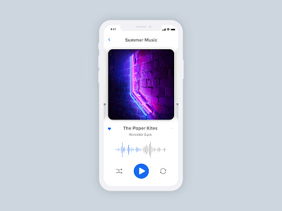 DailyUI #009 - Music Player app app design dailyui flat ios iphone minimal music music player ui ux