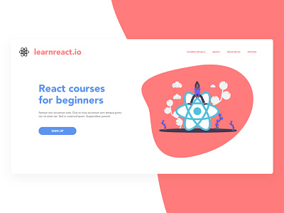 React Courses Landing Page