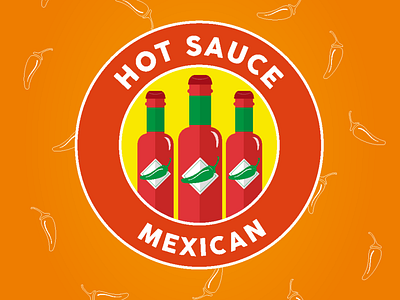 Sauce Badge badge chilli mexico orange pepper sauce