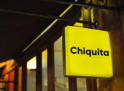 Sign Mockup - Chiquita brand brand design brand identity branding logo logo design mockup photoshop sign