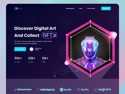 NFT Marketplace Website Design design graphic design interface nft art nft marketplace research ui ux ux design visual design web design website design