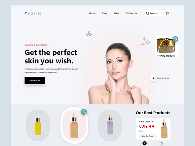 E-commerce- Skin Product Page Design design e commeres design graphic design home page design interface landing page design minimal design research ui ux design web design website design
