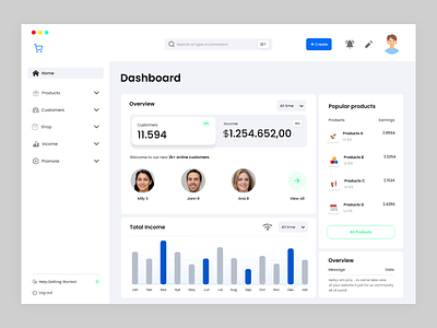 Product Dashboard Design