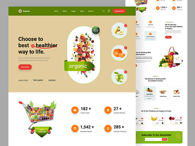 E-commerce Landing Page - Fruits design food design fruits design graphic design interface landing page design ux design web design website design