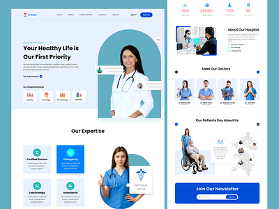 Medical Healthcare service coverphoto design graphic design interface interface design iuux design medical website minimal design ui ux design web design webdesign website design
