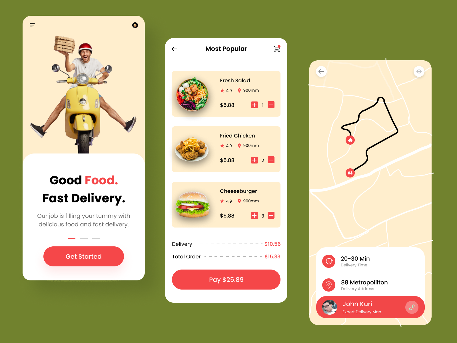 Food Delivery App Design by Nayon Roy on Dribbble
