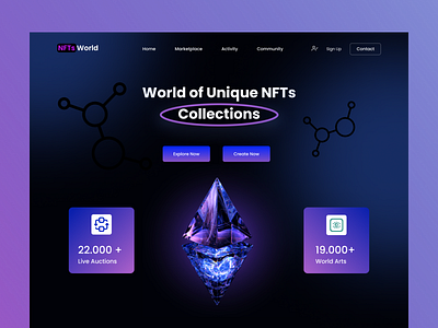 World NFTs Marketplace landing page