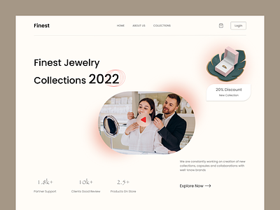 Jewelry store landing page abcdefghijkl design graphic design home page interface jewelry langing page minimal web mnopqrstuvwxyz shopping jewelry store ui ux design web design web store website design