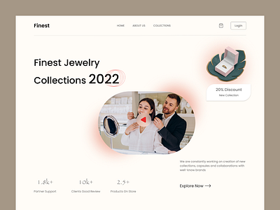 Jewelry store landing page