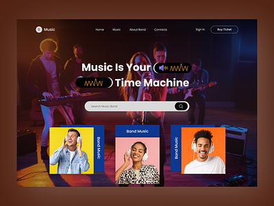 Music Landing Page Concept UX-UI Design