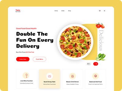 Food Delivery Landing Page 🍕UI Website