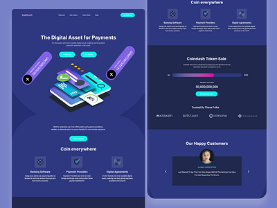 Coindash-Digital payments website UI