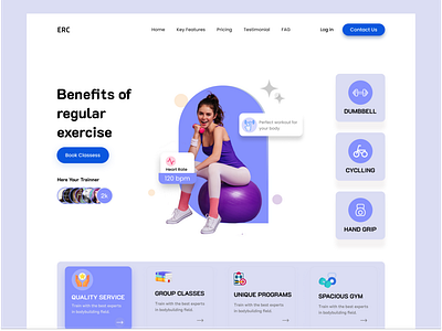 Fitness home page UI