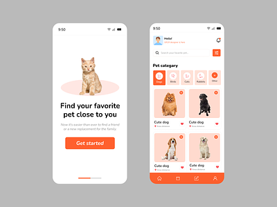Home pets-Mobile apps design