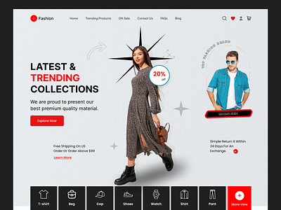 E-commerce_Fashion landing page UI