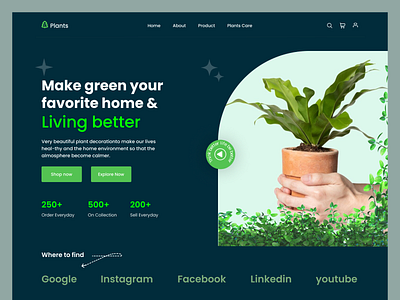 Plants Shop Landing Page