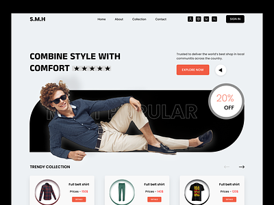 E-commerce-website UI concept buy design e-commerce graphic design home page interface landingpage modern ui product sell shop shopping ux design web design website design