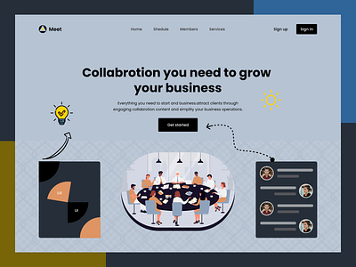 Collabrotion-UI website design