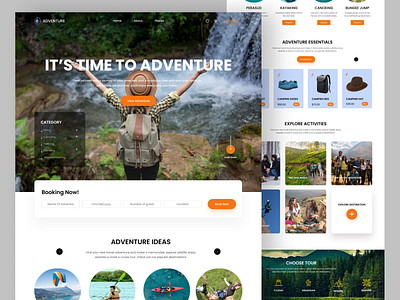 Landing page website - Adventure Concept