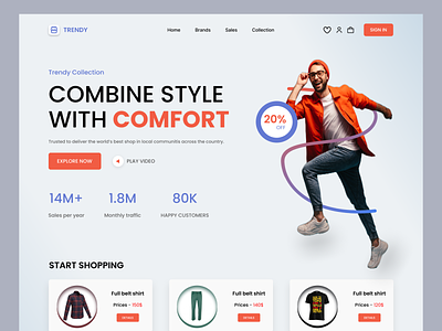 E-commerce- Shopping website UI concept
