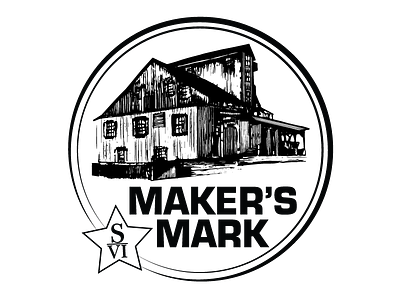 Maker's Mark Logo branding distillery icon logo star stationery whiskey