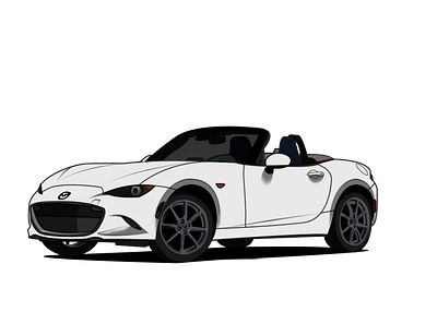 Miata MX5 illustration photoshop vectorart