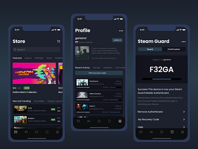 Steam app concept