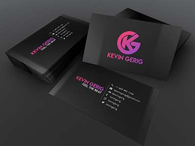 Kevin Gerig - Business Card 3d art 3d modeling 3d render business card design dj logo render rendering