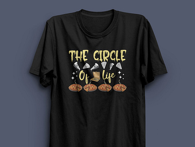 The Circle Of Life - Pizza T-shirt Design. tee
