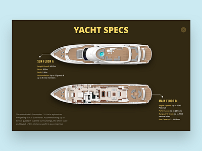 Yacht Attachment design interface design landing page overlay ship ui ux web design website