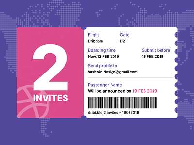 Dribbble Invites 2invites boarding debut design draft dribbble dribbble invite giveaway invite invites portfolio ticket