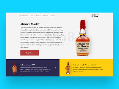 Maker S Mark - Website re-design concept alcohol branding clean concept description design landing page luxury navigation ui ux website
