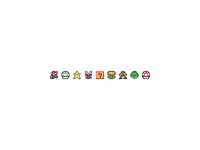 Tiny Super Mario flat illustration mario pixel pixelart