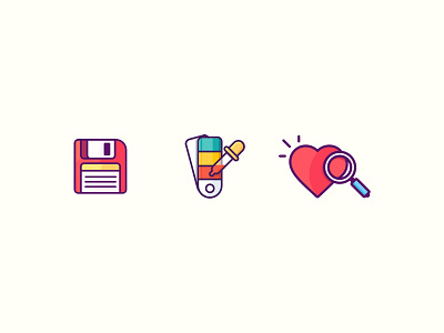 Love Week brush flat floppy disk heart icon iconset illustration love outline palette valentine zoom tool