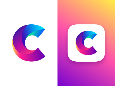 Letter C Concept adobe app branding dailyui gradients icon identity illustration ios 10 letter logo typography