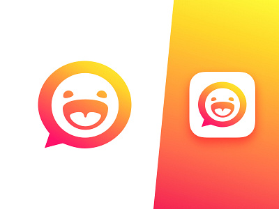 Emoticons App Icon app clean emoji gradients icon identity ios logo minimal smiley sticker stickers