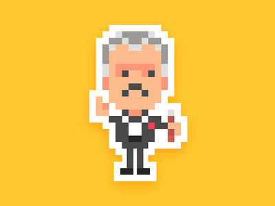 Godfather Sicilian Mafia Pixel Art