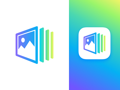 Photo App Icon app branding dailyui gradients icon identity logo minimal photo