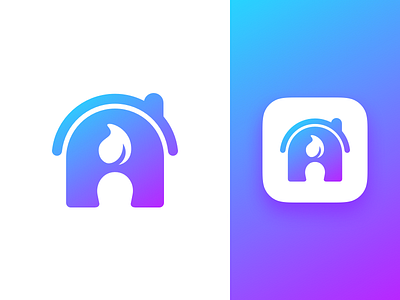 The Art House 🏠 adobe app branding dailyui gradients house icon identity illustration letter logo typography