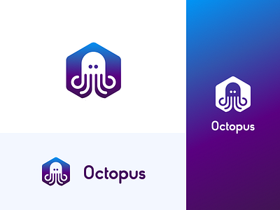 Octopus Identity Project 🐙 abstract branding concept dailyui geometric gradients identity letters logo octopus typography