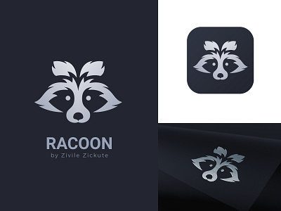 Racoon Logo Design animal animal logo app branding flat gradients icon identity logo logo design minimal racoon