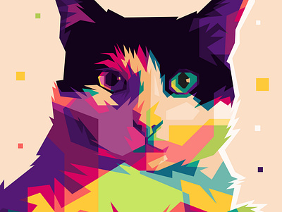 cat pop art 4 art graphic design illustration illustrator logo